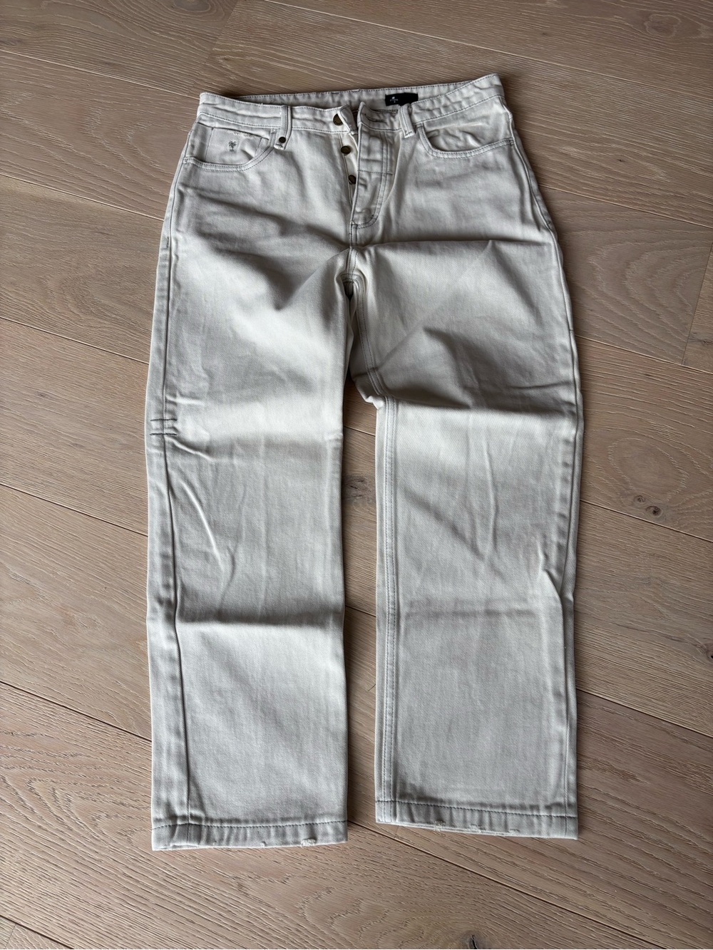 Thrills Men's Straight Jeans in Cream